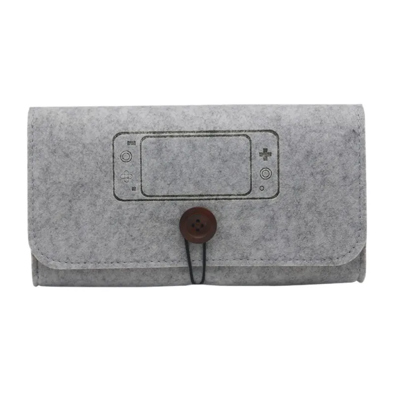 For NS Switch Lite Carry Case Soft Bag Felt Protec Memory card