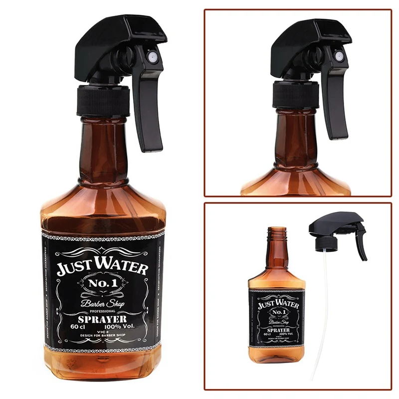 350ml Hairdressing Spray Bottle Salon Barber Hair Tools Water Sprayer Hairdressing Retro Brown