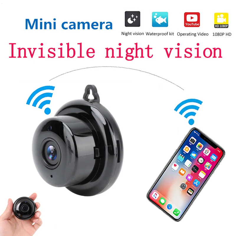 Домашняя мини-камера видеонаблюдения wifi 1080P ip-камера Беспроводная маленькая CCTV инфракрасная камера ночного видения Обнаружение движения Слот для sd-карты аудио приложение
