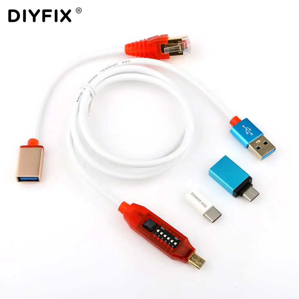 Зарядный кабель все в 1 Micro USB RJ45 для Qualcomm EDL/DFC/9008 поддержка режима быстрой зарядки