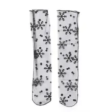 Женские прозрачные кружевные ультратонкие носки до лодыжки, прозрачные сетчатые носки до лодыжки, блестящие сетчатые носки со звездами