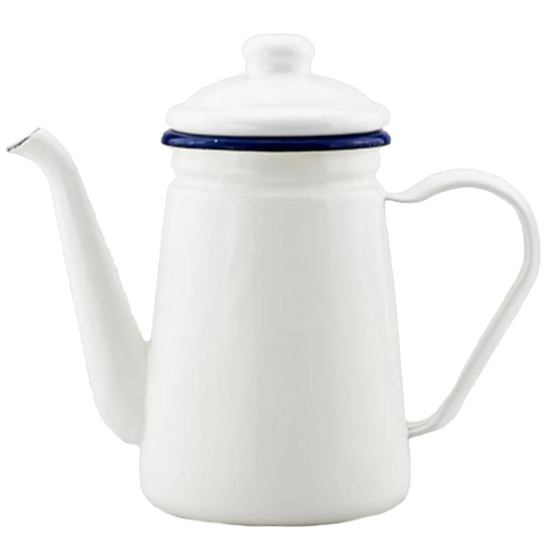 

1.1L Enamel Coffee Pot Hand Tea Kettle Induction Cooker Gas Stove Universal