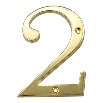 

101mm Brass House Number Door Sign Big Huisnumer Outdoor Address Mailbox Numbers Modern home Apartment Signs Metal Zinc Alloy 4"