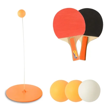 

New Children's Table Tennis Trainer Toy Elastic Soft Shaft Single Double Pair Exercise Sports Equipment