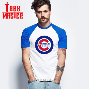 

Retro Cuban Pride Cuba Map Logo Men's T-shirts Personality Cuban Flag O-collar Men's T-shirts Cool Design Round-collar Clothing