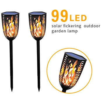 

garden Solar Flickering Outdoor Garden Lawn Lamp Landscape Decoration IPX4 99LED Three Instllation Methods solar garden light