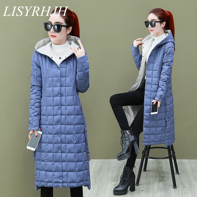 

2019 New Winter Women Collection Coat Winter Jacket Women Below Knee Length Warm Long Parkas With Hood Wind Coat