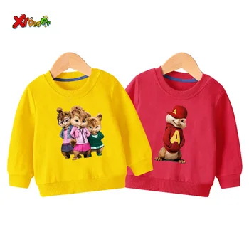 

children sweatshirt boys Chipmunk hoodie toddler white sweatshirt fashion kids sweater spring autumn 2020 new baby girl outfit