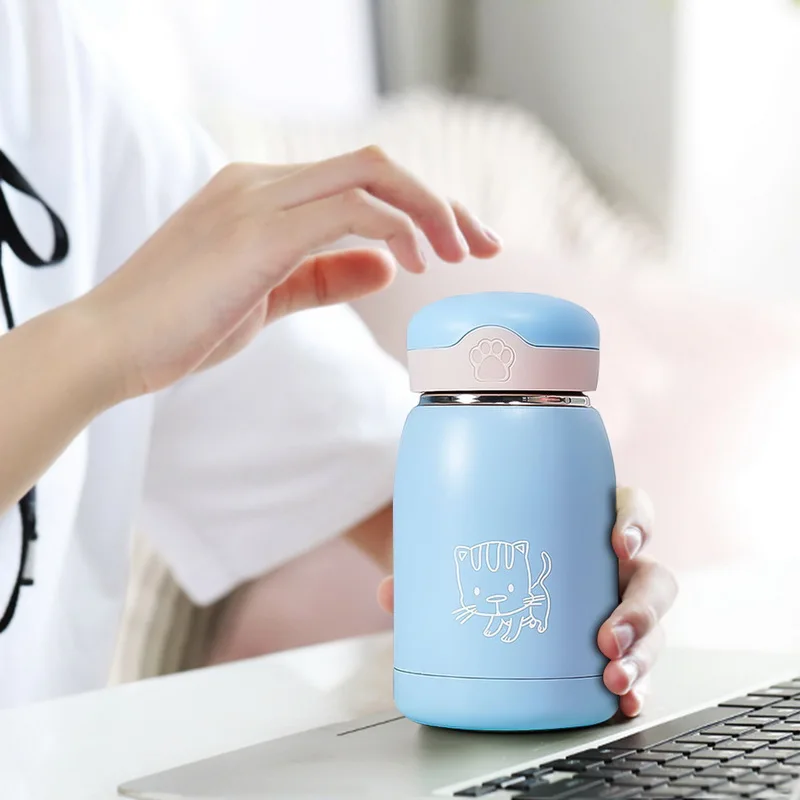 Hoomall 300 мл мини-термосы прекрасный термос из нержавеющей стали для кофе портативная дорожная бутылка для воды Изолированная термальная бутылка