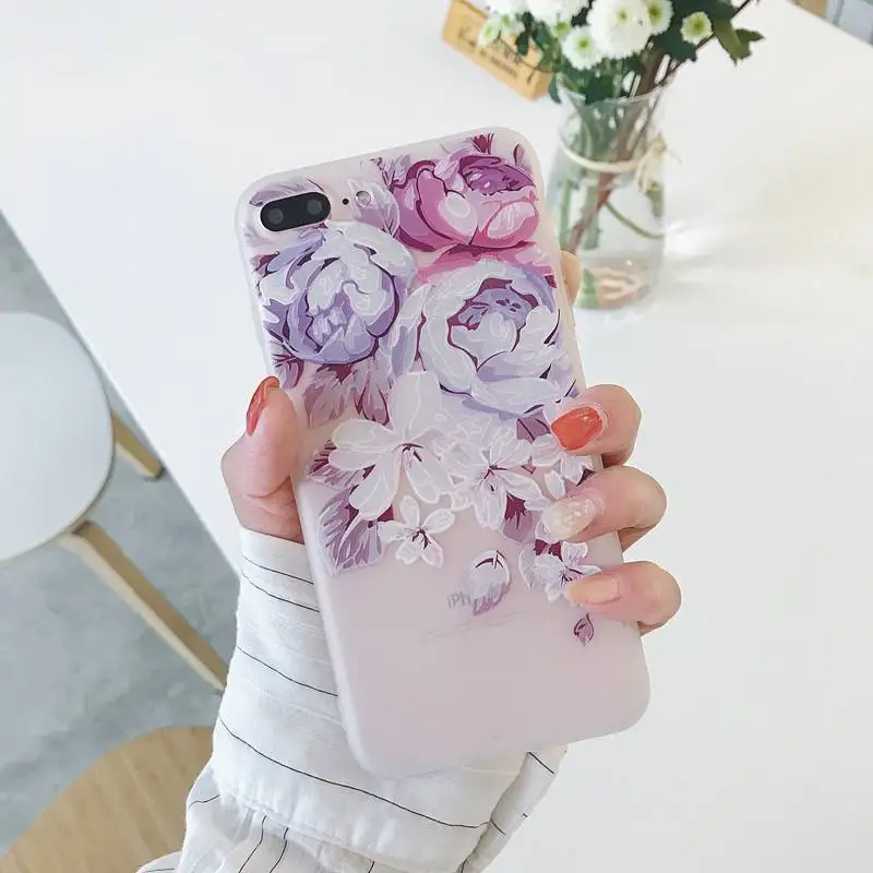 Силиконовый чехол для Huawei P Smart 2019 мягкий с объемным рельефным цветком Mate 20 P30 P20 Lite