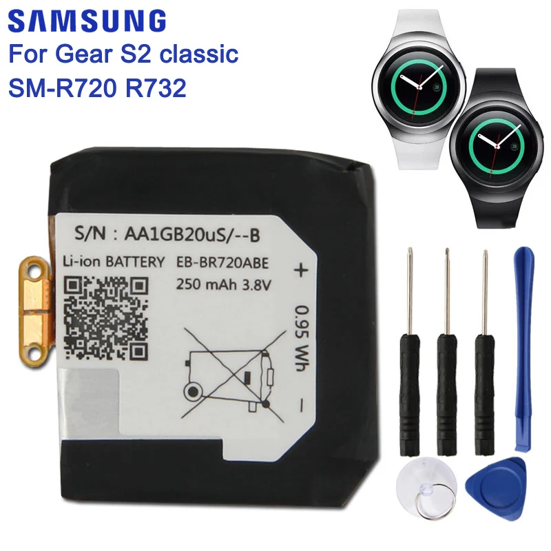 Оригинальный аккумулятор Samsung для Gear S2 классический Аккумулятор смарт часов R720 и