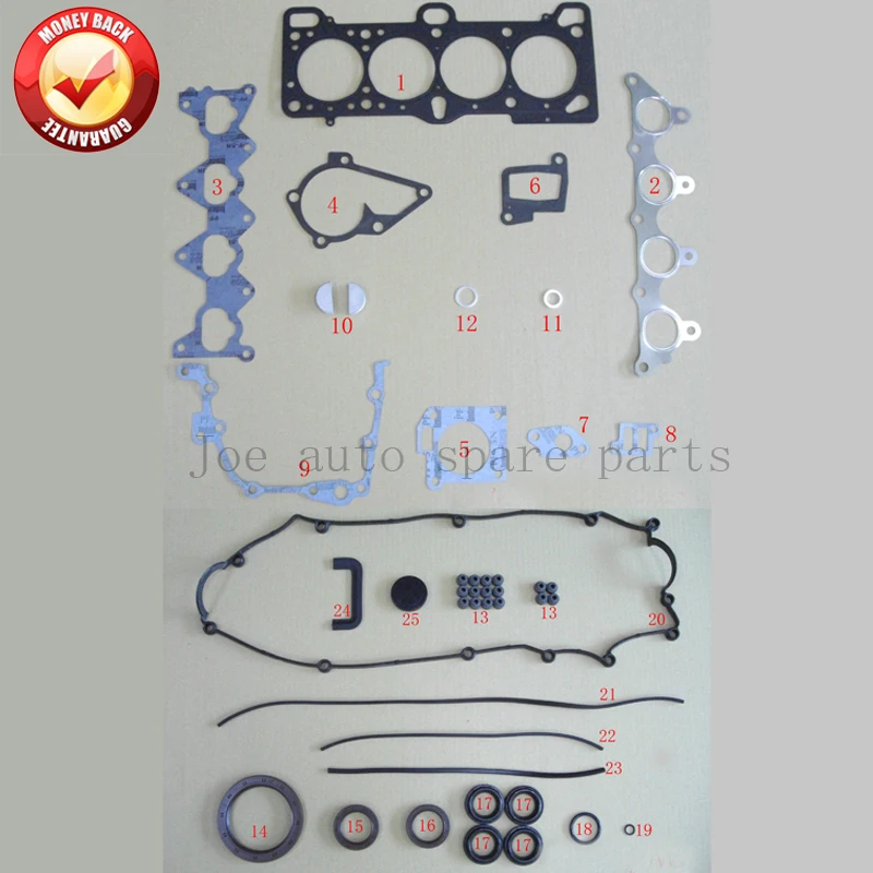 Полный комплект прокладок двигателя G4ED для Hyundai Accent / Kia Pride/Cerato 1.6L 1599cc 2004- 20910-26K00