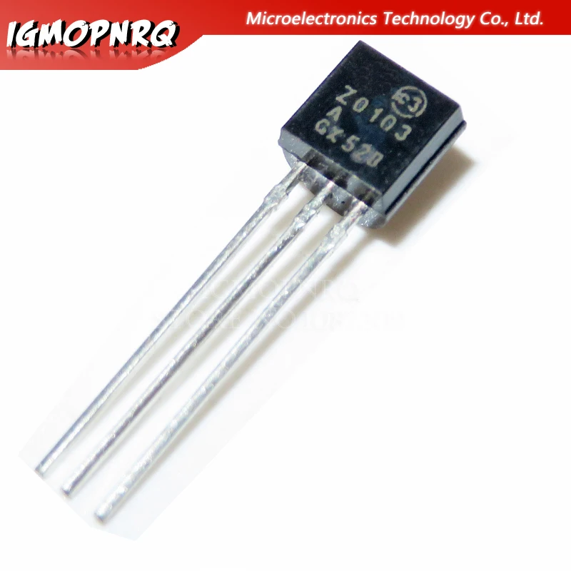 Triacs Z0103MA Z0103 TO 92, 1,0 Amp, 600 voltios, nuevo y original, 10 ...