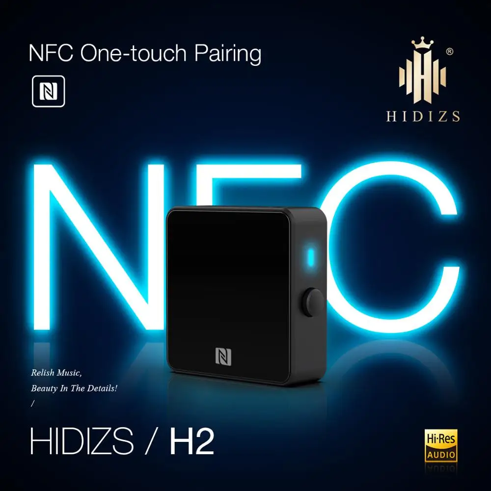 Hidizs H2 без потерь Bluetooth 5 0 приемник Беспроводной 3 мм AUX Jack адаптер NFC двойной