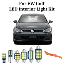 100% branco livre de erros canbus led para volkswagen vw golf 4 5 6 7 mk4 mk5 mk6 mk7 gti led interior cúpula tronco caixa luva luzes kit