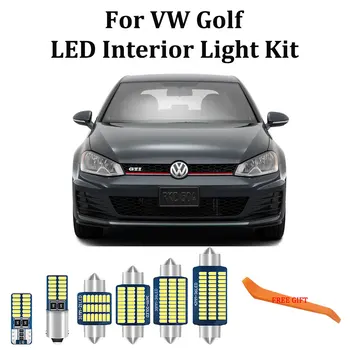 

100% White Error Free Canbus LED For Volkswagen VW Golf 4 5 6 7 MK4 MK5 MK6 MK7 GTI LED interior Dome Trunk Glove Box lights Kit