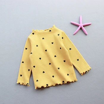 

1-5T Children Girls Bottoming T-Shirt Autumn Spring Kids Tops Cartoon Print Long Sleeve Blouse