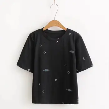 

2019 New Women's T Shirt Women Short Sleeved Color Womens Simple T-Shirt For Female Tshirt