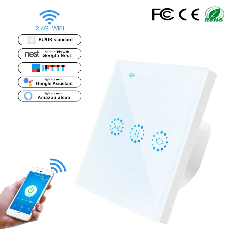 Wifi Roller Shutter Switch Wifi Curtain Blinds Touch Switch