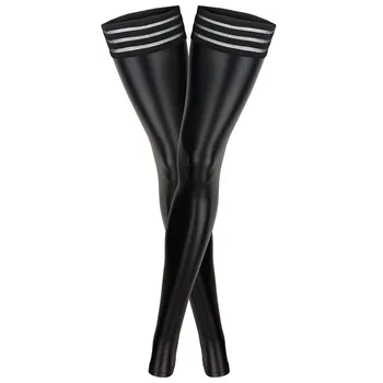 PU Leather Thigh High Stockings  3