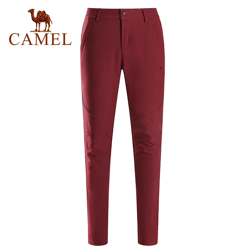 CAMEL походные брюки треккинговые мужские и женские водонепроницаемые зимние уличные большие лыжные брюки - Цвет: 181Red Female