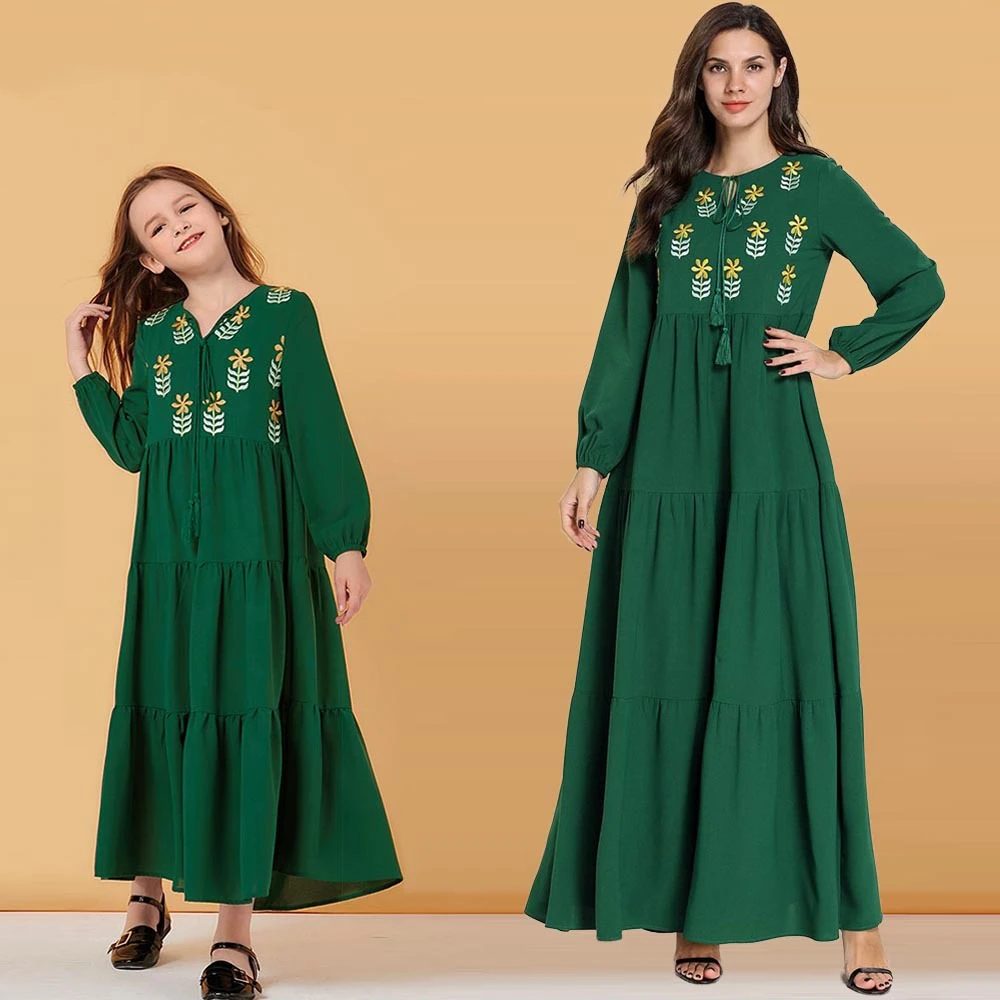 Модные женские мусульманские платья мусульманская одежда марокканский кафтан 4XL вышивка плюс размер abaya s платье из Дубая abaya длинные