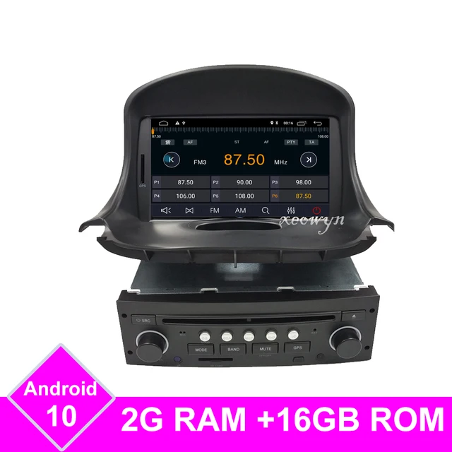 $325.5 autoradio Quad Core Android 10 Car DVD GPS for PEUGEOT 206 206cc Bluetooth Radio CAN-BUS Stereo head unit Audio multimedia