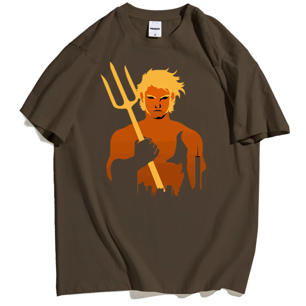 

Aquaman Personality Cartoon New Printing Hip Hop Men Shirts Punk Fashion Brand Mens Clothing Oversized High Quality Male Tshirt