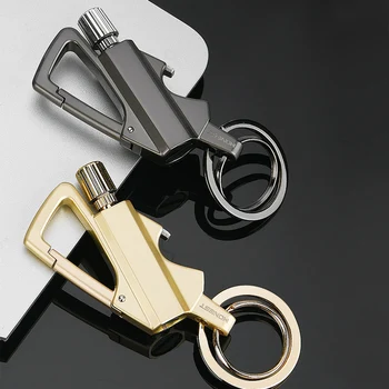 

Creative Multi-function Lighters Matches Kerosene Lighter Key Ring Outdoor Waterproof Portable Metal Keychain Bottle Opener DF