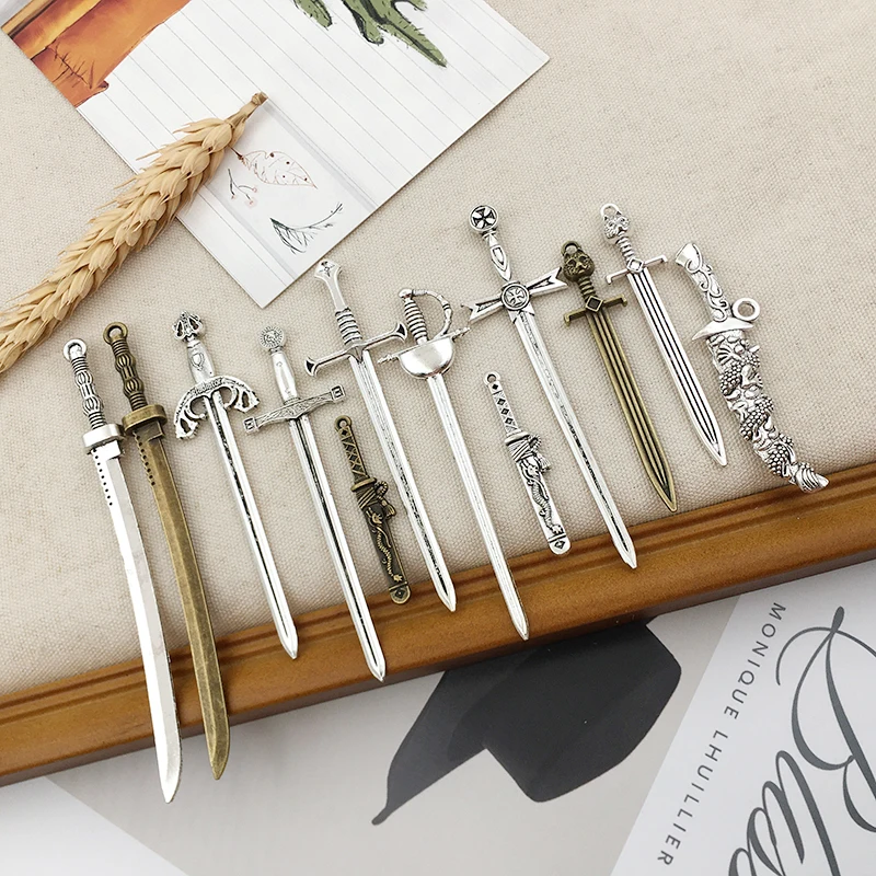 5Pcs Sword Charms Pendants DIY Jewelry Making Alloy Findings Accessory For Necklaces Earrings | Украшения и аксессуары