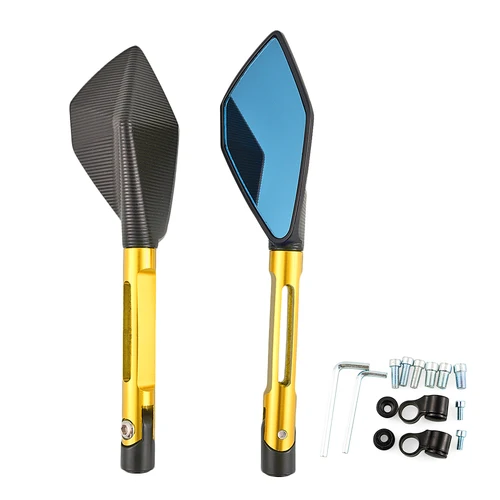 CNC 알루미늄 커스텀 오토바이 백미러, 가와사키 z750, 닌자 250, 혼다 R1, R6, FZ6, 스즈키, 야마하용, 8mm, 10mm 2