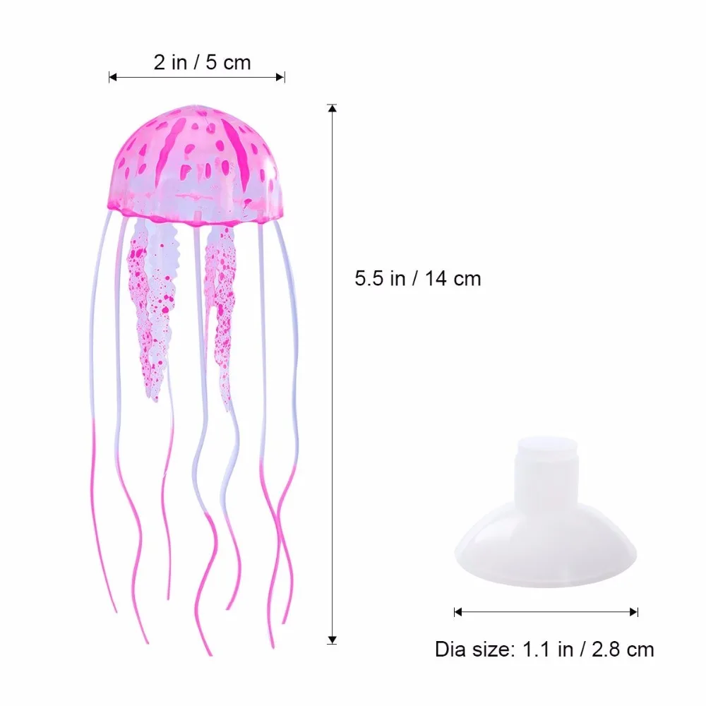 Искусственный плавающий светящийся в виде Медузы Аквариум Украшение для аквариума Подводное живое растение светящийся орнамент водный пейзаж