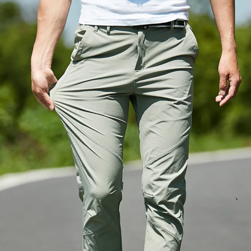 Summer Breathable Mesh Ice Silk Quick Drying Trousers Men Women's Large Size Loose Stretch Outdoor Hiking Casual hiking pants casual pants