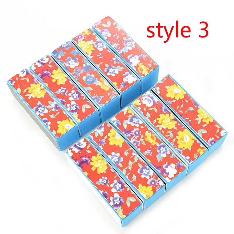 10 Pcs/Lot Nail Art Buffer Buffing Sanding Files Block Nail Tips Manicure Pedicure
