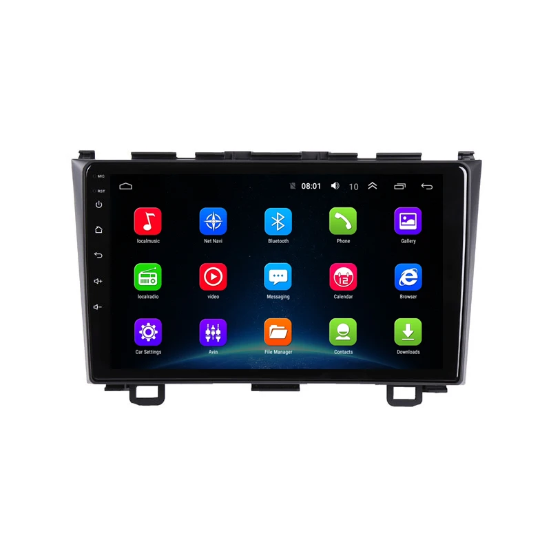 Discount 10.1" Android 9.1 Car DVD Multimedia Player GPS For Honda CRV 2007 2008 2009 2010 2011 audio car radio stereo navigation wifi 4