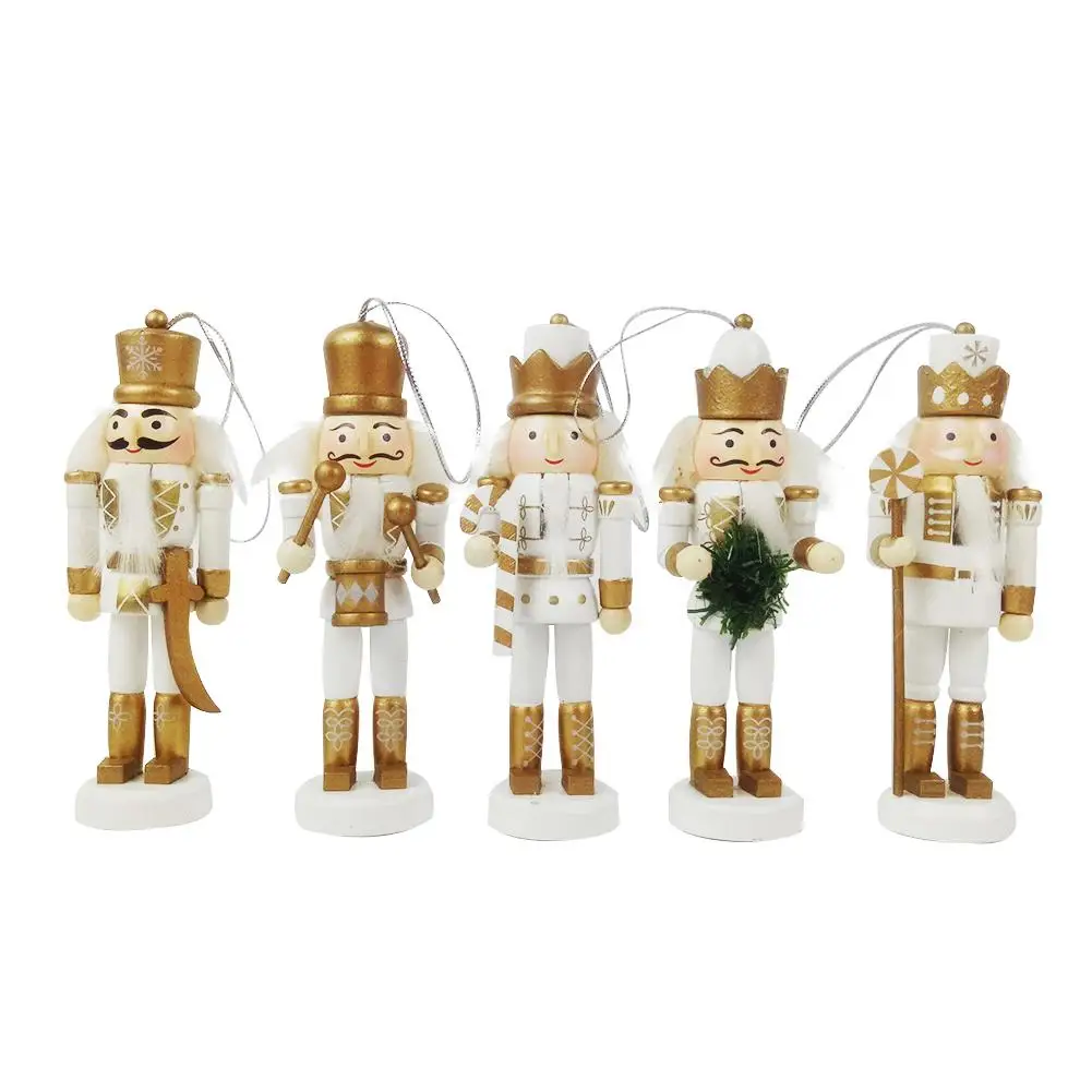 

12.5cm Vintage Handcraft Puppet Wooden Nutcracker Doll Soldier Home Party Decoration Ornaments Christmas Gifts Christmas Decorat