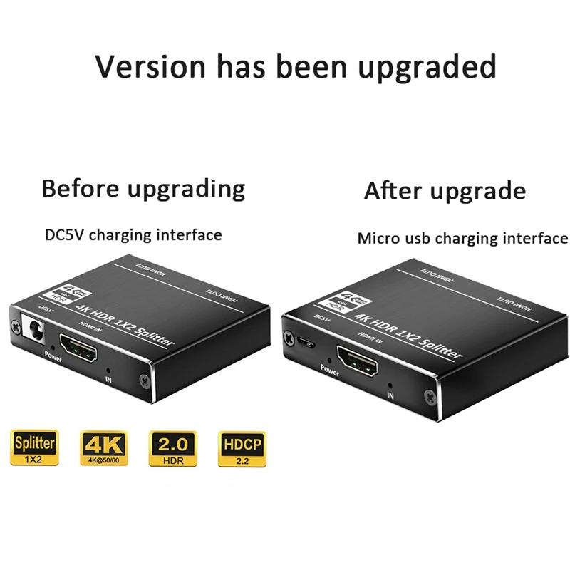IG-1 в 2 выхода HDMI split ter 4K HDCP 2,2 1080P видео HDMI переключатель усилитель раздельный Us Plug
