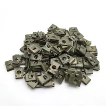 10/20/30/50pcs voiture moto Scooter ATV cyclomoteur e-bike couverture en plastique métal retenue u-type Clips ArmyGreen