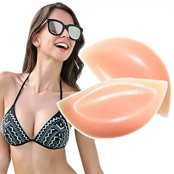 

Halyuhn 2 Pairs Silicone Bra Insert Pads Breast Padding Enhancers Gather/Push up A-C Bra Cup insert