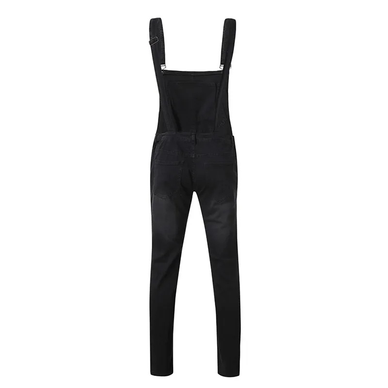 Высокое качество Для Мужчин's Рваные джинсы комбинезоны Марка NEW FASHION Hi Street рваные джинсовые Комбинезон для человек штаны с подтяжками Размеры XXXL джинсовые штаны