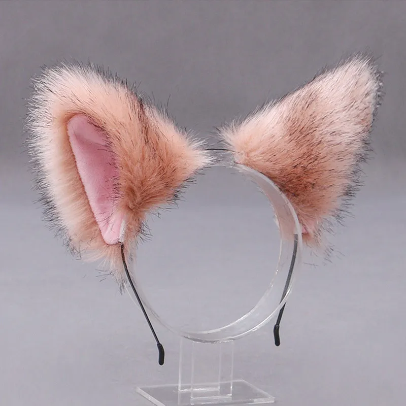 30 Colors Cartoon Cat Ears Hairband Headwear Fur Ear Cat Cosplay Head Band Hair Accessories For Women Girls Kid Party Headband morticia addams dress Cosplay Costumes