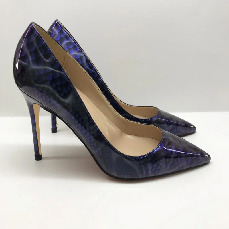 blue patent shoes ladies