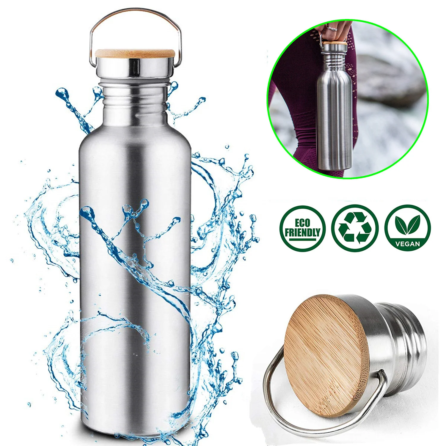 Yooap Классическая взрывобезопасная бутылка для воды из нержавеющей стали, 750 м Спортивная бутылка на открытом воздухе, BPA герметичная, идеальный дизайн