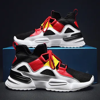 

New Men's Fashion Trendy Wild Thick Bottom Non-slip Shoes Men Footwear Increase Bottom Male Sneakers Multicolor J5-55