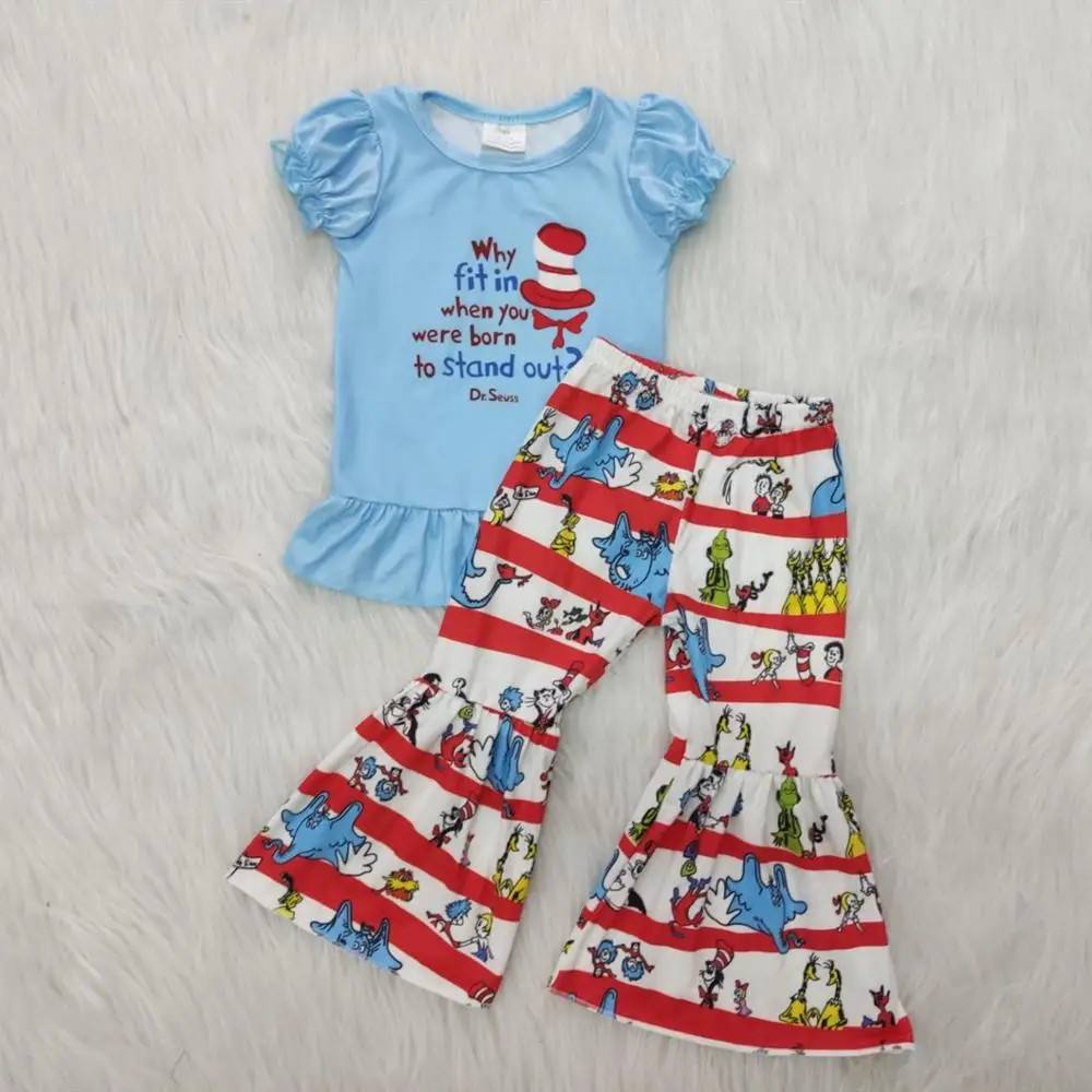 Лидер продаж, модная детская одежда для девочек на Рождество милый комплект одежды из 2 предметов для маленьких девочек штаны с героями мультфильмов детская эксклюзивная одежда