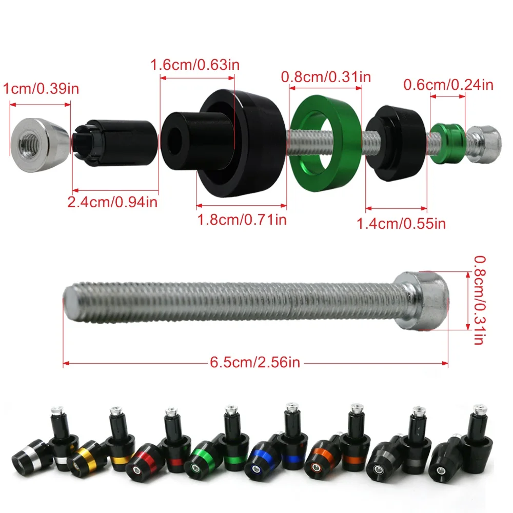 para benelli tnt bj bn motocicleta guiador apertos termina counterweight plug slider