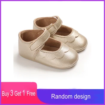 

Casual Soft Baby Girls Laciness Leather Flats Newborn Infant Kids Toddler Shoes Children Lacework Princess Shallow First Walkers