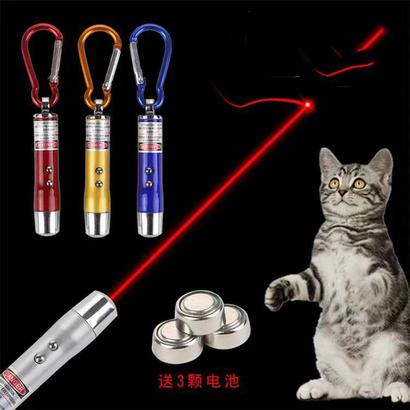 Электронный лазерный Забавный Кот игрушка кошка игра Интерактивная лазерная указка может быть освещена, брелок из нержавеющей стали многофункциональный la