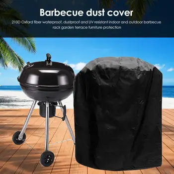 

BBQ Grill Cover Dust Rain Proof Waterproof Oxford Fiber Cloth Barbecue Foldable Supply with Adjustable Elstic Inclined Rope