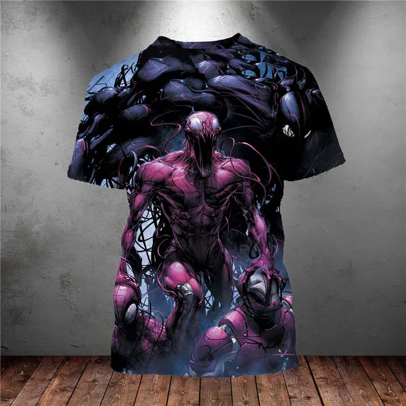 Новинка, модная индивидуальная футболка с 3D принтом Venom, уникальная футболка с коротким рукавом, Мужская одежда, Прямая поставка